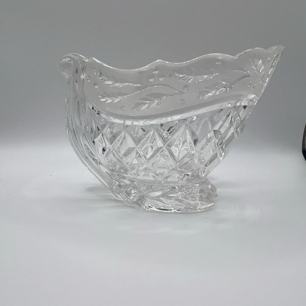 Waterford Marquis Holiday Sleigh‎ Lead Crystal Bowl 3